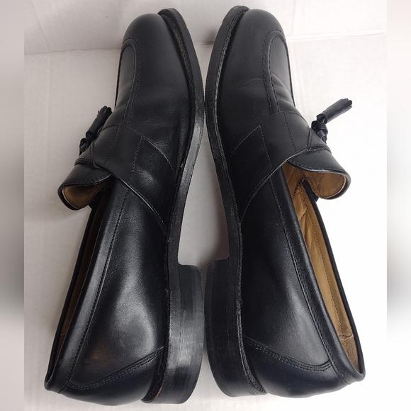FootJoy Classics Men's Black Leather Office Business Tassel Slip On Loafers - Picture 4 of 14